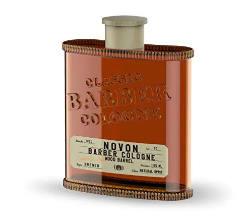 Novon Classic Barber Cologne - Red - Wood Barrel - 185ml - Aftershave Rasierwasser nach der Rasur