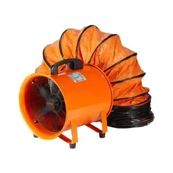 VEVOR Bauventilator 367-W-AC-Motor - Industrieller Bauventilator mit 2800 U/min und 1214 L/s Luftvolumen, ideal für schnelle Belüftung und Trocknung auf Baustellen.