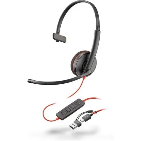 HP Poly BW 3210 Mono USB-C Headset - Kabelgebunden, UC-zertifiziert für optimale Kommunikation und Komfort
