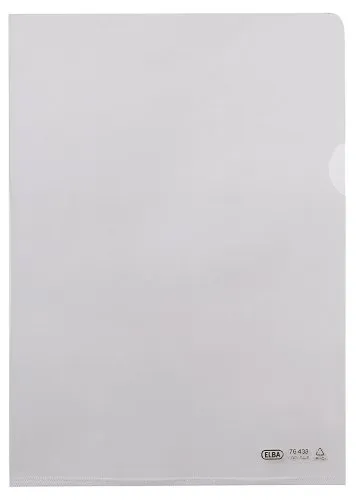 ELBA Sichthüllen DIN A4 glasklar glatt 0,14 mm - 100 Stück - Diverse E: 100 glasklare Sichthüllen für DIN A4, dokumentenecht und ideal für den Schutz von Unterlagen, mit praktischem Greifausschnitt für einfache Entnahme.