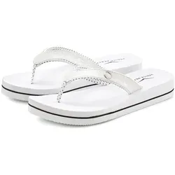 Badezehentrenner VENICE BEACH – Ultraleichte Sandalen mit Glitzer - Wanderschuhe, veganer Zehentrenner mit wasserabweisender Sohle, ideal für Strand und Pool. Mit ca. 3 cm Absatzhöhe und stylischem Glitzerband.