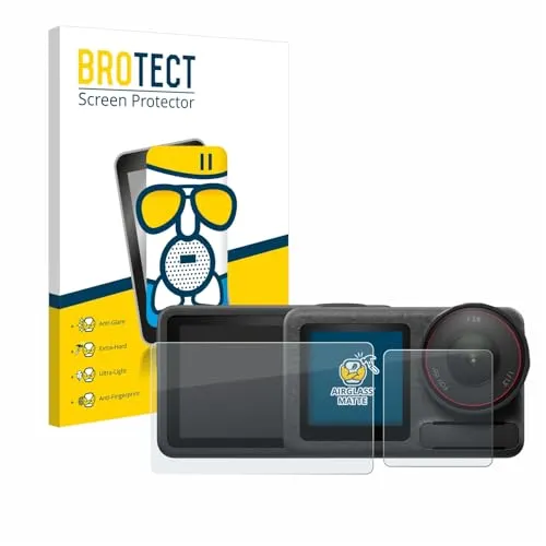 BROTECT Entspiegelungs Schutzglas für DJI Osmo Action 5 Pro Schutzfolie Panzer Folie Glas Matt [Extrem Kratzfest 9H, Anti-Reflex, Anti-Fingerprint]
