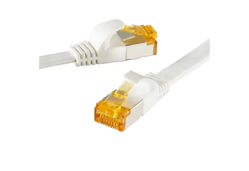 SEBSON LAN Kabel 10m CAT 7 flach, Netzwerkkabel 10 Gbit/s - RJ45 Stecker Netzkabel, (1000 cm)