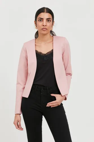 Ichi Kurzblazer Kate - Eleganter Business-Blazer in Rosa - Business-Mode, schmal geschnitten und kragenlos, ideal für einen urbanen Look im Büro oder bei Meetings.