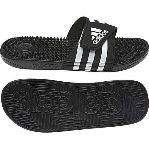 ADIDAS Badeslipper ADISSAGE - Bequeme Badesandalen - Badeschuhe mit anpassbarem Riemen und komfortablem Fußbett mit Massagenoppen, perfekt für Erholung nach dem Workout oder für den Alltag.