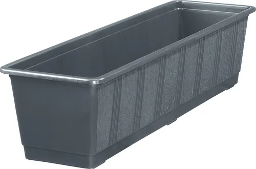 Geli Blumenkasten Standard 60 cm anthrazit - Robuster Blumenkasten in elegantem Anthrazit, ideal für Balkon und Garten. Wetterbeständig und pflegeleicht für eine einfache Pflanzenpflege.