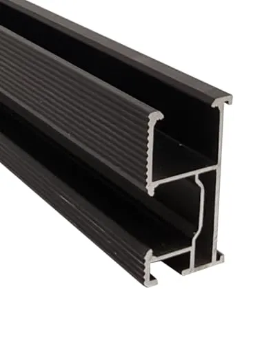Handelskönig Montageschiene für Solarmodule "Black" 2400 mm - Dach- & Bodenhalterungen für Solarmodule, ideal für die Montage von Full Black Solarmodulen auf Flachdächern und Schrägdächern, komplett schwarzes Aluminiumprofil.