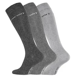 Cotton Prime® Kniestrümpfe 3 Paar Comfort (3-Paar) in angenehmer Baumwollqualität grau 43-46