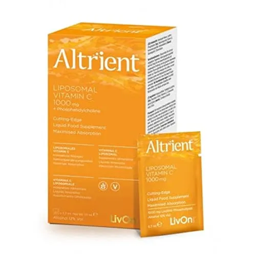 Altrient LIPOSOMAL VITAMIN C – Hochwirksame Vitamin C Ergänzung - Vitamin C Nahrungsergänzung in liposomaler Form für maximale Aufnahme und schnelle Wirkung. Ideal für eine gesunde Lebensweise.