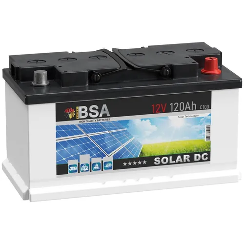 Solarbatterie 120Ah 12V für Wohnmobil und Boot - Zuverlässige 120Ah Versorgungsbatterie für Solar-Anwendungen. Ideal für Wohnmobile und Boote, bietet sie eine hohe Kapazität und lange Lebensdauer.