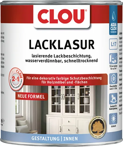 Clou Lacklasur 375 ml eiche mittel