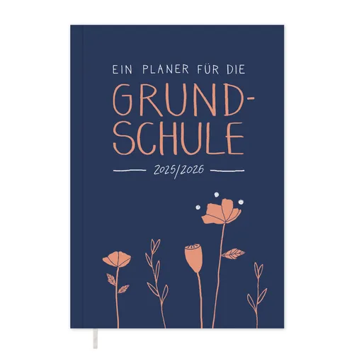 Eine der Guten Verlag Lehrerkalender Grundschulplaner 2025 2026 - A4, blau, 1 Doppelseite / Woche, Schuljahr 25/26, 216 S. Softcover, klimaneutral