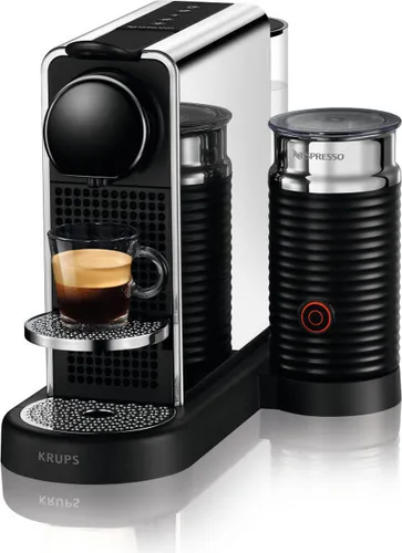 Nespresso Krups XN630D Citiz Milk Platinum - 1-Tassen-Kaffeekapselmaschine mit integriertem Milchaufschäumer, elegantes Design und 4 Kaffeeoptionen