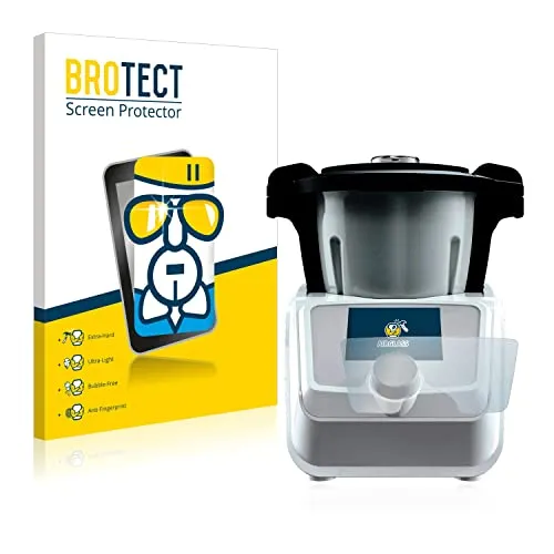 BROTECT Schutzglas Folie für SilverCrest Mini Monsieur Cuisine Connect Panzer Schutzfolie Glas [Extrem Kratzfest 9H, Anti-Fingerprint, Ultra-Transparent]