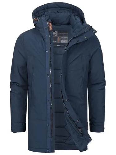 Indicode Herren INBenyot Parka mit Kapuze | Übergangsjacke für Männer - Vielseitige Übergangsjacke mit zwei geräumigen Außentaschen für wichtige Alltagsgegenstände. Das moderne Design passt zu jedem Look. Ideal für den täglichen Gebrauch und umweltbewusst verpackt.