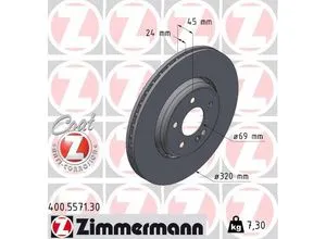 Zimmermann Bremsscheibe FORMULA S 400.5571.30 - Bremsscheiben für optimalen Bremskomfort, hohe Bremsleistung und Langlebigkeit, ideal für sportliche Fahrweise.