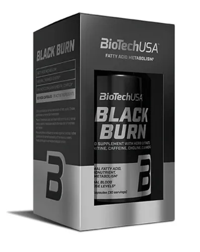 Biotech USA Black Burn 90 Kapseln - Diätergänzungsmittel zur effektiven Unterstützung beim Fettabbau mit L-Carnitin und Koffein für mehr Energie beim Training.