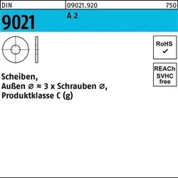 Scheibe DIN 9021 6,4x18x1,6 A 2 1000 Stück