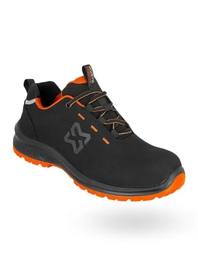WÜRTH MODYF Sicherheitsschuhe S3 Cruise in schwarz orange - Arbeitsschuhe für Herren und Damen - metallfrei & wasserabweisend - in der Größe 37