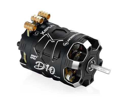 Hobbywing Xerun D10 Brushless Drift Motor 10.5T Schwarz - Modellbausätze, leistungsstarker Brushless Motor für präzise Drift-Performance und optimales Fahrverhalten.