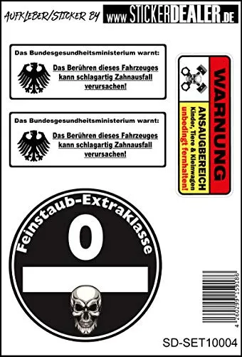 unbekannt JDM- Aufkleberset Sticker Feinstaub Plakette Fun Lustig