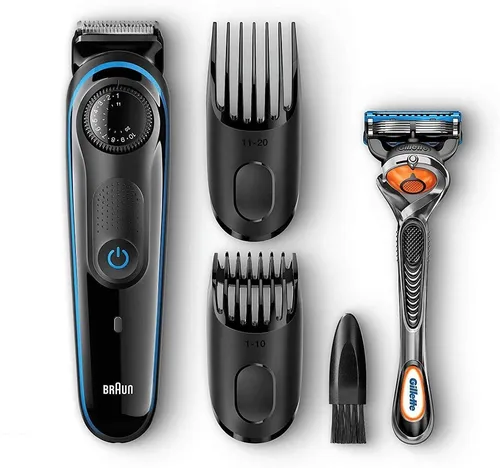 Braun Bartschneider BT3040 inkl. Gillette Fusion Pro Glide Rasierer - Barttrimmer, Haarschneider