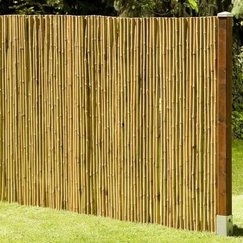 DE-COmmerce® Stabiler Bambus Zaun Sichtschutz DELUXE - 150x180 cm - Gartensichtschutz aus robustem, naturbelassenem Bambus, oben geschlossen für ästhetisches Design. Ideal als Grundstückseingrenzung, Balkonverkleidung und nachhaltig.