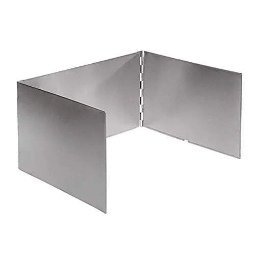 IHONYI Windschutz für Gaskocher Campingkocher - Spritzschutz für Pfannen, aus hochwertiger Aluminiumlegierung, faltbar und leicht, ideal für Outdoor-Aktivitäten wie Camping und Picknick, schützt effektiv vor Wind und spart Kraftstoff.