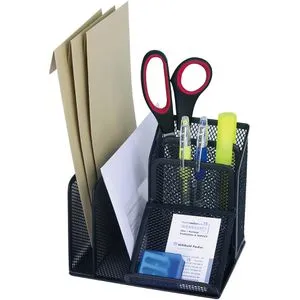 Wedo Schreibtisch-Organizer 65501, Butler Office, Metall, 4 Fächer, schwarz