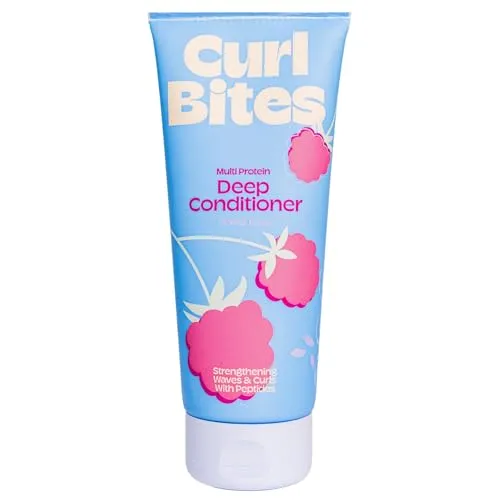 Curl Bites Multi Protein Deep Conditioner 200 ml - Der Curl Bites Multi Protein Deep Conditioner sorgt für geschmeidige Wellen und Locken. Mit einer hochwertigen Mischung aus fünf Pflanzenproteinen stärkt er strapaziertes Haar und reduziert Frizz für ein gepflegtes Aussehen.