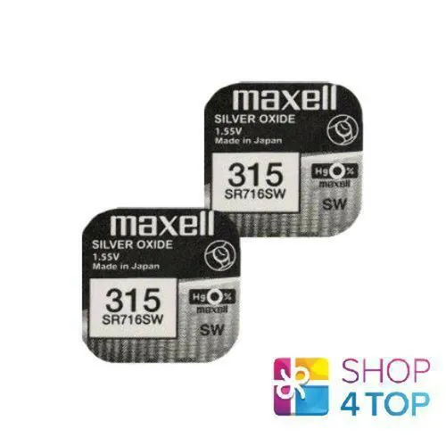 Maxell 315 314 Sr716Sw Batterien Silber 1.55V Uhrenbatterie NEU 2