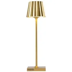 LED-Tischleuchte Troll Nano von sompex - Goldfarben, 21 cm - Moderne LED-Tischleuchte Troll Nano in elegantem Gold, dimmbar und perfekt für stimmungsvolle Beleuchtung in jedem Raum.