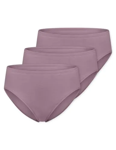 Schiesser Slip Essentials (3-St) Unterhose in Lila, Bequeme Basic Slips - Set aus 3 bequemen Basic Slips in lila, aus hochwertiger Baumwolle-Elasthan-Mischung für optimalen Tragekomfort und perfekte Passform. Ideal für den Alltag.