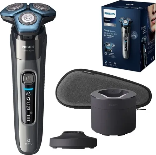 Philips S7788/55 Series 7000 Elektrischer Nass- und Trockenrasierer - Elektrischer Rasierer mit SkinIQ Technologie und SteelPrecision Klingen für eine gründliche, sanfte Rasur – ideal für Nass- und Trockenanwendung, auch unter der Dusche.