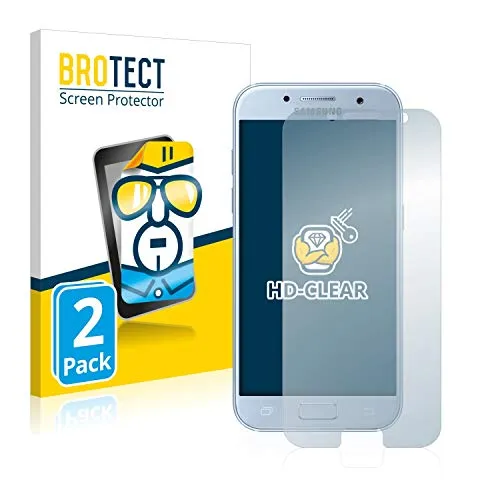 BROTECT 2 Stück Schutzfolie für Samsung Galaxy A5 2017 Displayschutz Folie Made in Germany, Ultra-Klar