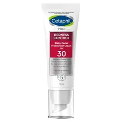 Cetaphil Pro Redness Facial Moisturizing Control 50 ml - Medizinische Körperpflege für empfindliche Haut. Die getönte Formel mit LSF 30 mildert Rötungen und spendet Feuchtigkeit, während sie die Hautbarriere stärkt. Ideal für eine gleichmäßige, gesunde Haut.