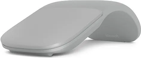 Microsoft Bluetooth Surface Arc Mouse - Ultraleichte klappbare Maus in Platin Grau, perfekt für unterwegs und komfortables Arbeiten