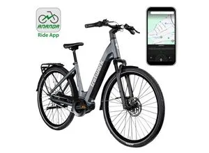 Tretwerk Amber Nexus E-Bike Damen 28 Zoll - Robustes Hollandrad in Anthrazit - E-Bikes - Ideal für die moderne urbane Lebensweise, mit leichtem Aluminiumrahmen und Zoom Federgabel für optimalen Fahrkomfort.