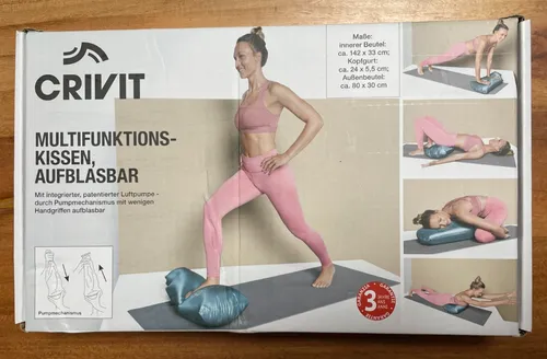 Crivit Multifunktion Kissen Aufblasbar - Vielseitiges Kissen für Indoor und Outdoor, ideal für Camping, Sport und Yoga. Komfortabel und leicht zu transportieren, perfekt für jede Reise!