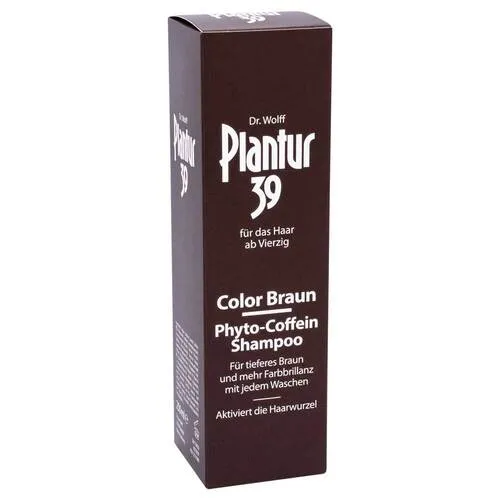 Plantur 39 Color Braun Phyto-coffein-Shampoo - Shampoo für coloriertes Haar, mit Phyto-Coffein zur Stärkung der Haarwurzeln und Erhalt der Farbintensität.