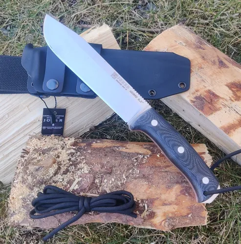 Joker Nomad 6.5 N695 Micarta Schwarz inkl. Paracord Kydexscheide