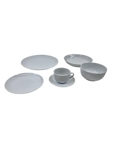 SÄNGER Kombiservice New Port 36-teilig für 6 Personen - Tafelservice mit elegantem Design, spülmaschinenfest und mikrowellengeeignet – verwandeln Sie Ihren Tisch in ein Kunstwerk!