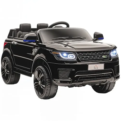 HOMCOM Kinder Elektroauto SUV mit Fernbedienung - Elektrofahrzeug für Kinder 3-5 Jahre, sicher mit Sicherheitsgurt und realistischem Fahrgefühl durch Musik und Scheinwerfer.