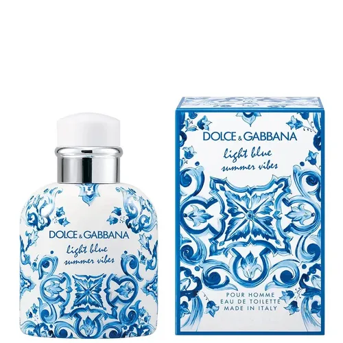 Dolce & Gabbana Light Blue Summer Vibes Pour Homme Eau De Toilette 75ml - Herrendüfte mit erfrischenden mediterranen Zitrusnoten und warmen Holznuancen, ideal für den Sommer und das Gefühl eines italienischen Urlaubs.