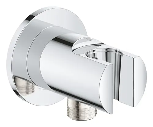 GROHE Vitalio Universal Wandanschlussbogen, Quickfix, 1/2", chrom (26962001) - Zubehör & Accessoires für Ihr Badezimmer, hochwertiger Wandanschlussbogen für eine reibungslose Modernisierung und einfache Installation.