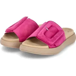 Gabor Damen Pantoletten - Best Fitting Freizeitschuhe in Pink - Slides für Damen mit hochwertigem Lack-Obermaterial und bequemer Leder-Innensohle, ideal für den Sommer und lässige Outfits.