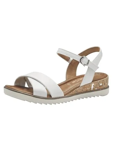 Tamaris Damen Plateau Sandalen Vegan Keilabsatz - Wanderschuhe mit 4,5 cm Absatzhöhe und veganem Obermaterial, ideal für den Sommer. Die TOUCH-IT-Technologie sorgt für ein angenehmes Laufgefühl.