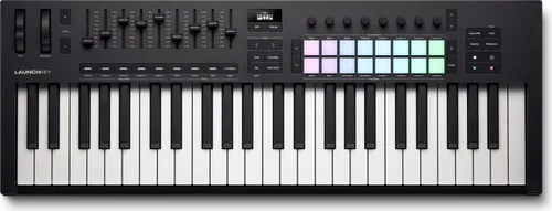 Novation Launchkey 49 [MK4] – USB/MIDI-Controller-Keyboard mit 49 Tasten - Audio-Controller mit vollintegrierter DAW-Anbindung, 8 responsiven Drum-Pads und vielseitigen Kreativmodi für optimale Musikproduktion.