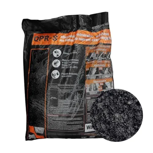 BUDOMEX BIS Boden-Reparaturset, 25 kg Kaltasphalt - Bodenreparaturset für Outdoor-Anwendungen, ideal zur schnellen und effektiven Reparatur von Straßenbelägen. In praktischen 25 kg Sackware.