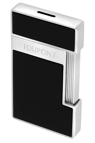 S.T. Dupont 028221 Feuerzeug Slimmy Schwarz/Chromfarben